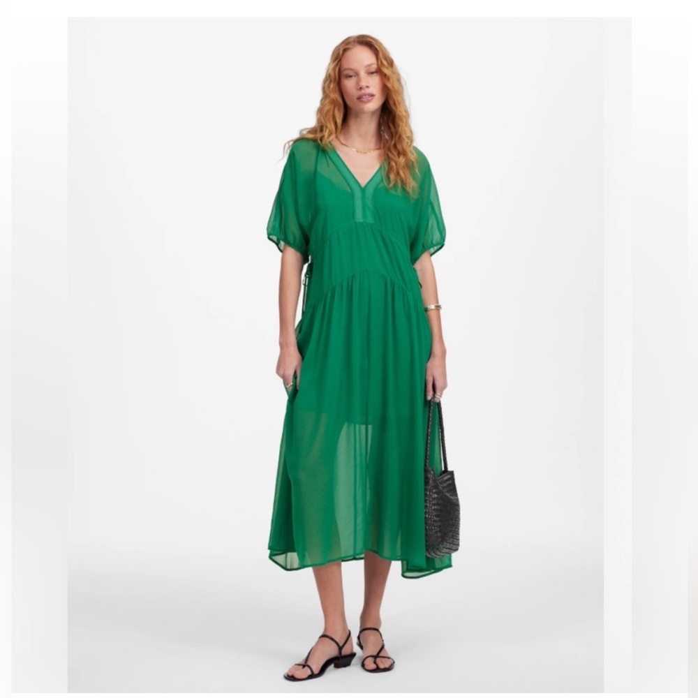 Madewell Dress XXS Sheer Green